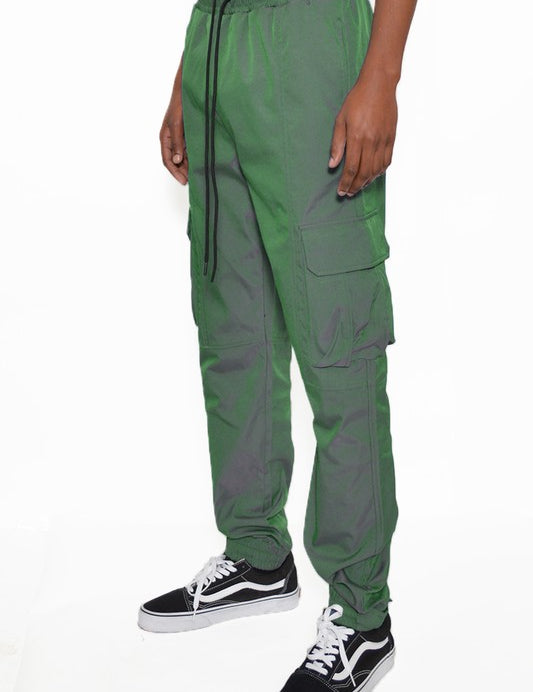 PEACOCK IRIDESCEINT JOGGER PANTS