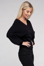 Women's Viscose Cross Wrap Pullover Sweater