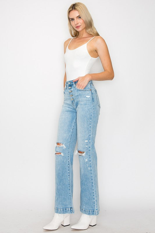 Women's Ultra High Waisted Wide Leg Denim Jeans