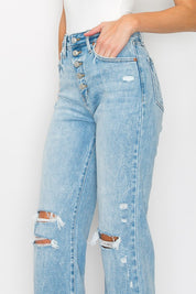 Women's Ultra High Waisted Wide Leg Denim Jeans