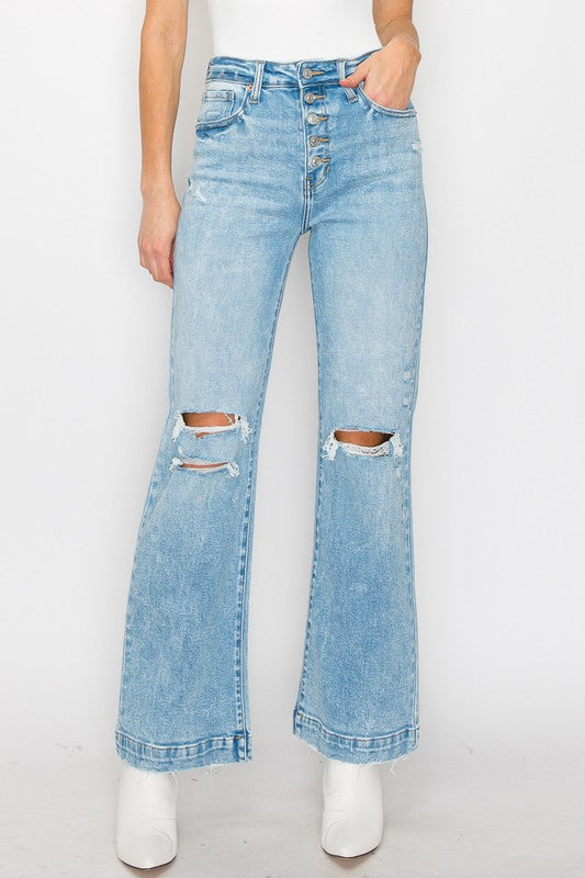 Women's Ultra High Waisted Wide Leg Denim Jeans