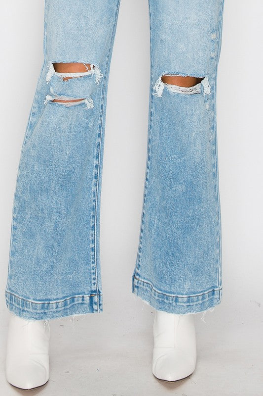 Women's Ultra High Waisted Wide Leg Denim Jeans