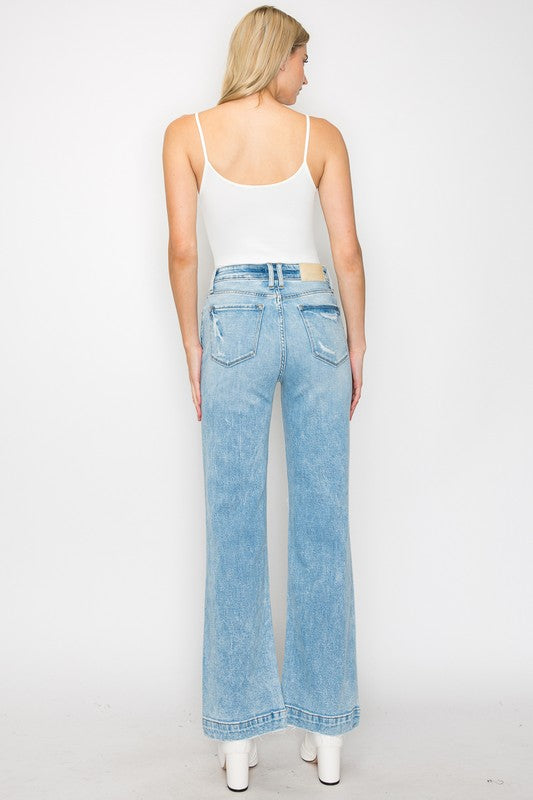 Women's Ultra High Waisted Wide Leg Denim Jeans