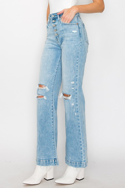 Women's Ultra High Waisted Wide Leg Denim Jeans