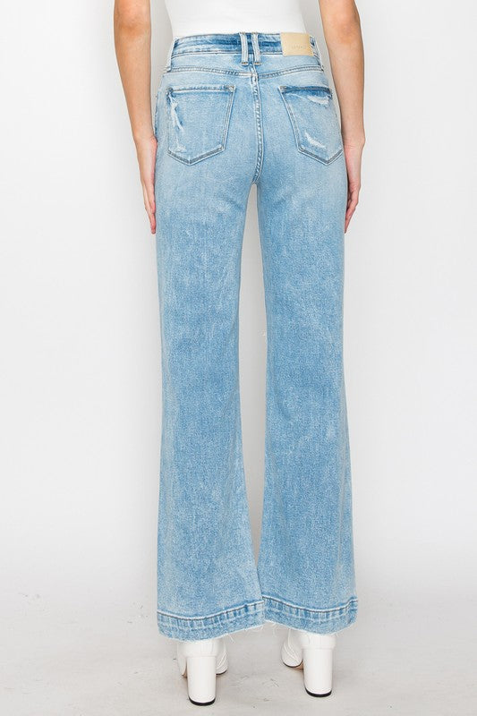 Women's Ultra High Waisted Wide Leg Denim Jeans