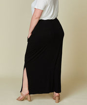 Women's Ankle Length Bamboo Skirt with Pockets