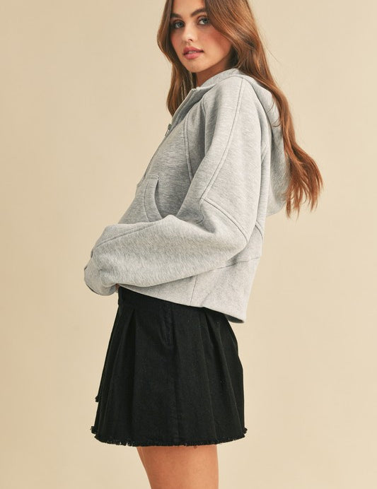 Women's Oversized Half-Zip Fleece Hoodie