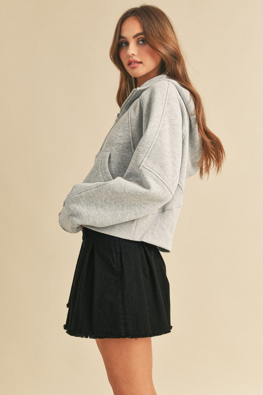 Women's Oversized Half-Zip Fleece Hoodie