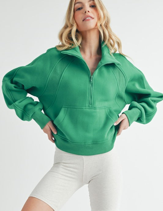 Dove Funnel Neck Half Zip