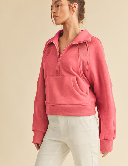 Dove Funnel Neck Half Zip