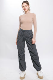 Women's Loose Fit Cargo Pants with Adjustable Waist