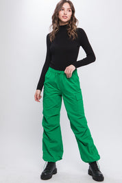 Women's Loose Fit Cargo Pants with Adjustable Waist