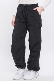 Women's Loose Fit Cargo Pants with Adjustable Waist