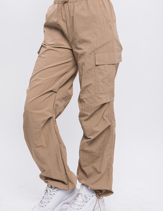 Loose Fit Parachute Cargo Pants