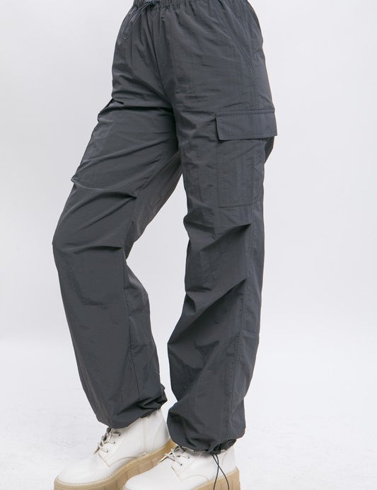 Loose Fit Parachute Cargo Pants