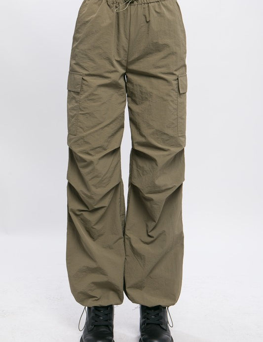 Loose Fit Parachute Cargo Pants