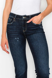 Women's High Rise Skinny Straight Jeans