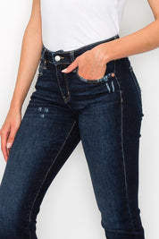 Women's High Rise Skinny Straight Jeans