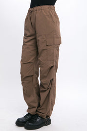 Women's Loose Fit Cargo Pants with Adjustable Waist