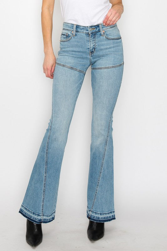 Women's High Rise Skinny Flare Jeans