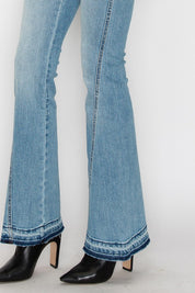 Plus Size High Rise Skinny Flare Jeans for Women