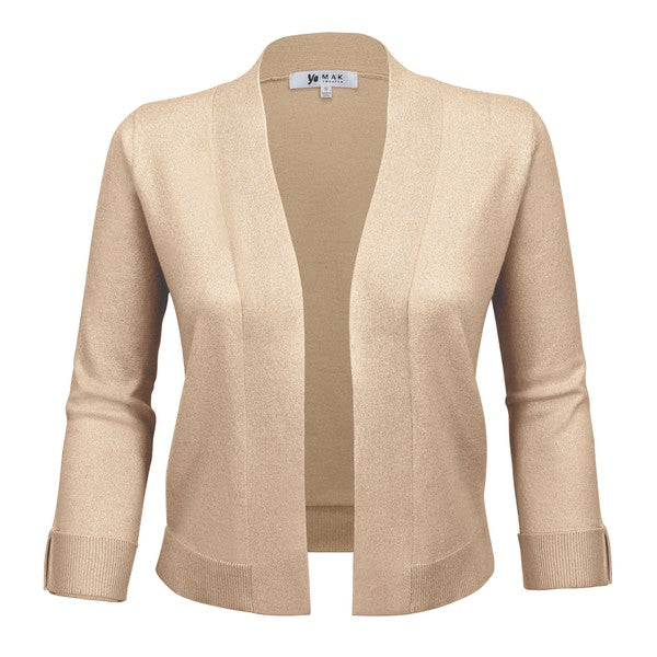 Women's Cropped Bolero Shrug Cardigan