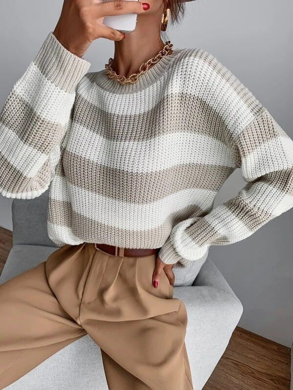 Women's Striped Knit Sweater