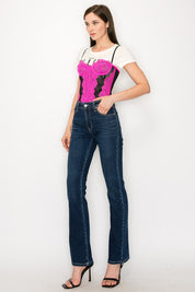 Women's High Rise Skinny Bootcut Jeans