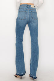 Plus Size High Rise Distressed Bootcut Jeans