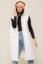 Women's Oversized Quilted Midi Jacket