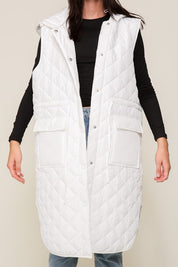 Women's Oversized Quilted Midi Jacket