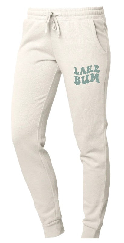 Women's Cream Embroidered Joggers Sweatpants