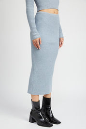 Women's Back Slit Maxi Knit Skirt