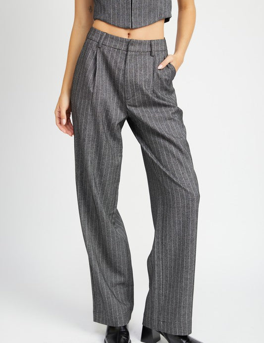 LOOSE FIT PINSTRIPE PANTS