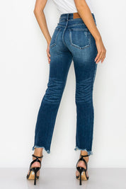 Women's High Rise Double Waistband Stretch Denim Jeans