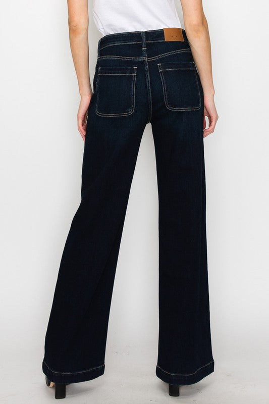 Women's High Rise Wide Leg Denim Jeans