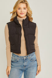 Women's Casual Quilted Puffer Vest with Pockets