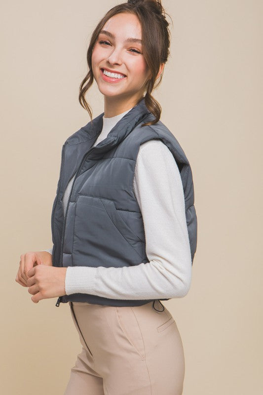 Women's Casual Quilted Puffer Vest with Pockets