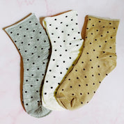 Women's Polka Dot Socks Set of 3 Pairs