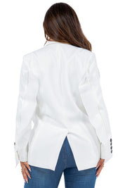 Women's Multi-Mash Crepe Blazer with Long Sleeves