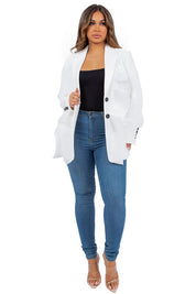 Women's Multi-Mash Crepe Blazer with Long Sleeves