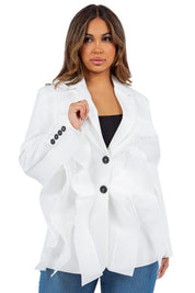 Women's Multi-Mash Crepe Blazer with Long Sleeves