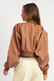 Women's Cropped Bomber Jacket