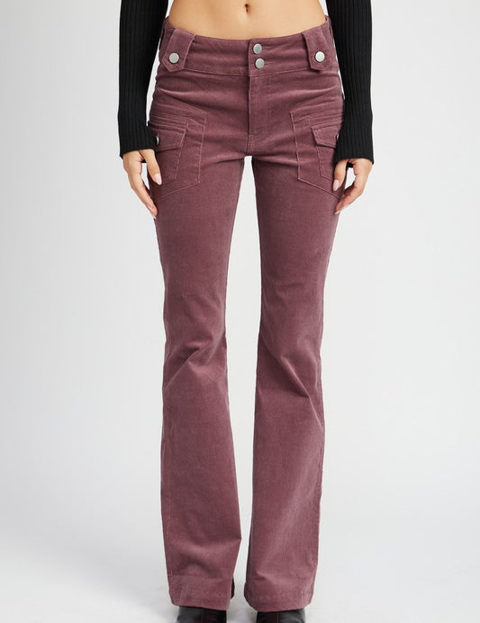 LOW RISE PANTS WITH BELL BOTTOM