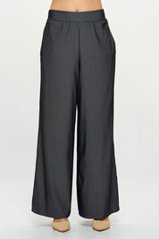 Tencel Straight Leg Pants with Side Pockets