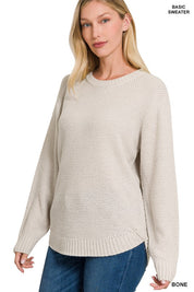 Women's Casual Round Neck Sweater