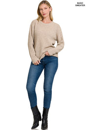 Women's Casual Round Neck Sweater