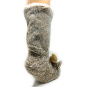 Women's Plush Sherpa Slipper Socks with Grippers