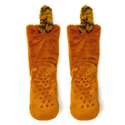 Women's Plush Sherpa Slipper Socks with Grippers