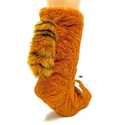 Women's Plush Sherpa Slipper Socks with Grippers